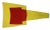 Mid 20th Century Red & Yellow Maritime Nautical Naval Nautical Coastal Boating Signal Flag For Sale - Image 5 of 5