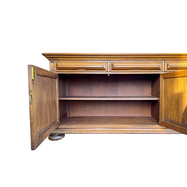 Vintage Spanish Brutalist Sideboard in Oak, 1960s For Sale - Image 6 of 11