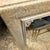 Mid-Century Modern Rare French Mid-Century Parchment Console Table With Recessed Smoked Glass Top, Circa 1950s For Sale - Image 3 of 6