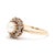 Antique .25ctw Pearl & Diamond Halo Ring, 14k Yellow Gold, Ring Size 4.25 For Sale - Image 4 of 5
