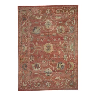 Turkish Oushak Old Wool Rug 9'4" x 13'1" #18016 For Sale