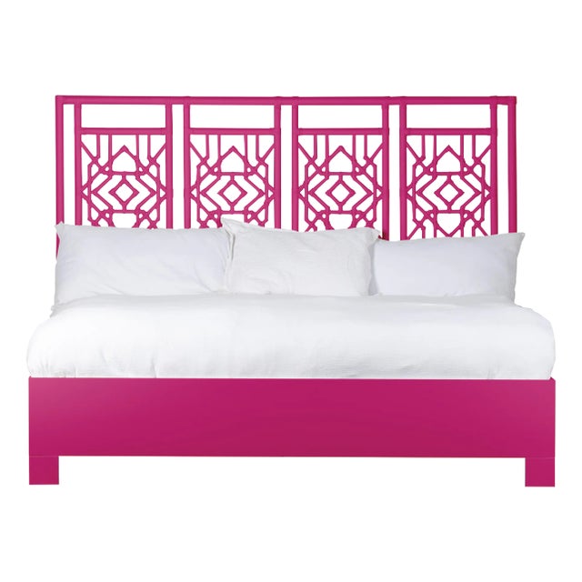 Tulum Platform Bed King, Hot Pink For Sale