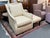 Cr Laine Wingback Armchair + Ottoman For Sale - Image 10 of 12