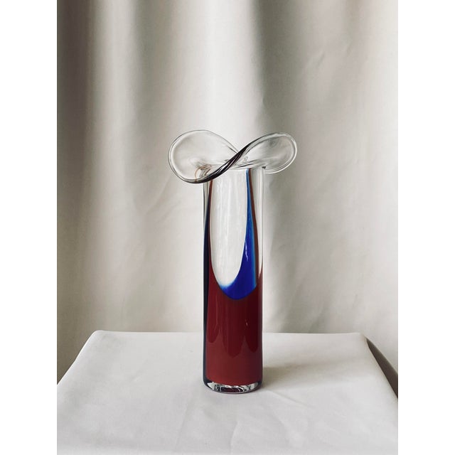 Vintage Gradient Glass Vase For Sale - Image 5 of 12