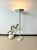 Amazing vintage postmodern brushed aluminum torchiere floor lamp. Brass accents and space age style torchiere. Bold, yet...