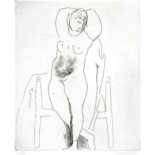 Marino Marini, Pomona, Female Nude Edition of 65, 1950s, Etching For Sale