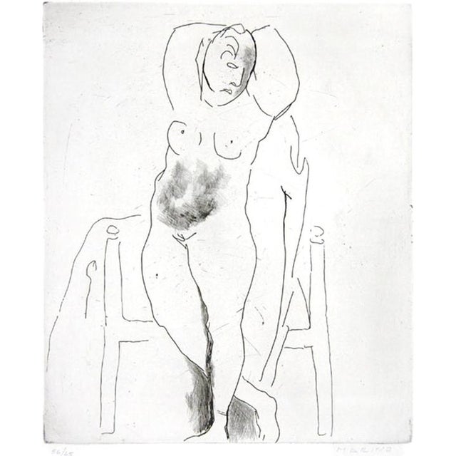 Marino Marini, Pomona, Female Nude Edition of 65, 1950s, Etching For Sale