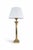 Tall Neoclassical Brass Table Lamp with Fluted Column and Pleated White Shade, 1960s For Sale - Image 11 of 11