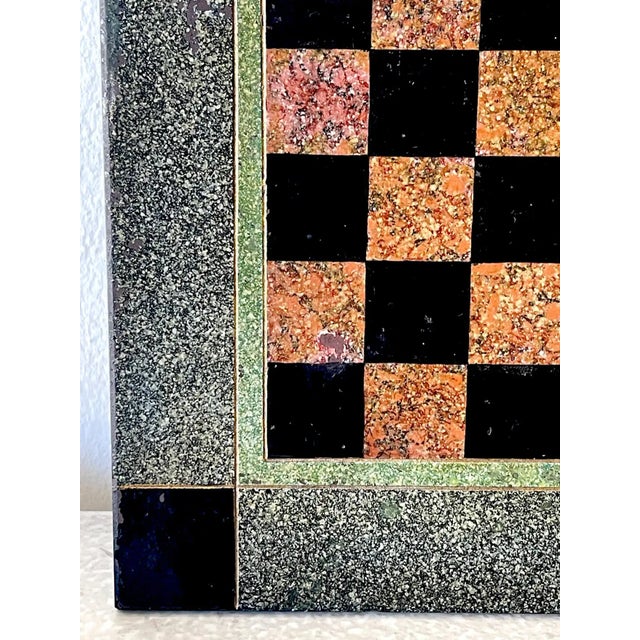 19th C American Marbleized Slate Chess Board For Sale - Image 4 of 8