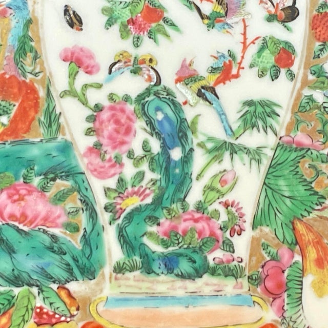 Rose Chinese Antique Canton Famille Rose Medallion Porcelain Tray 19th Century For Sale - Image 8 of 13