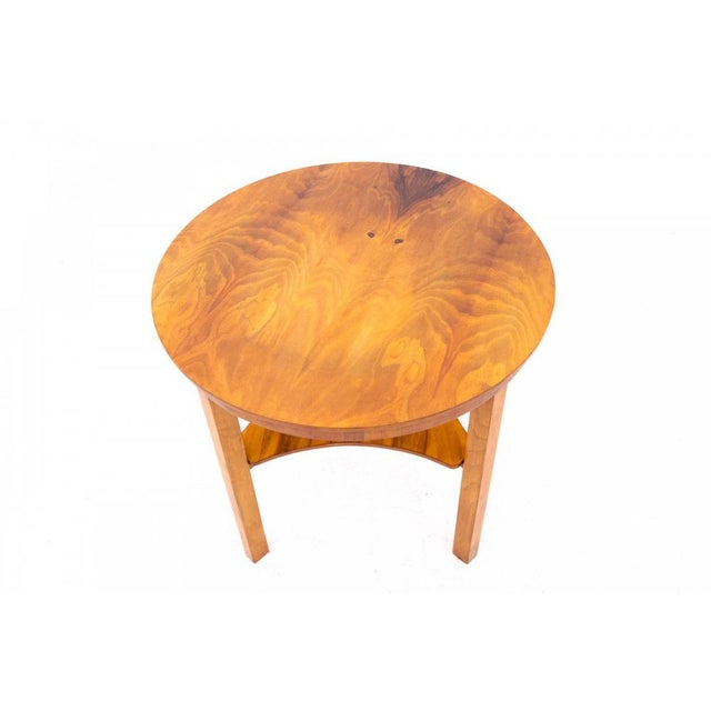 Art Deco Round Table, Poland, 1950 For Sale - Image 4 of 8