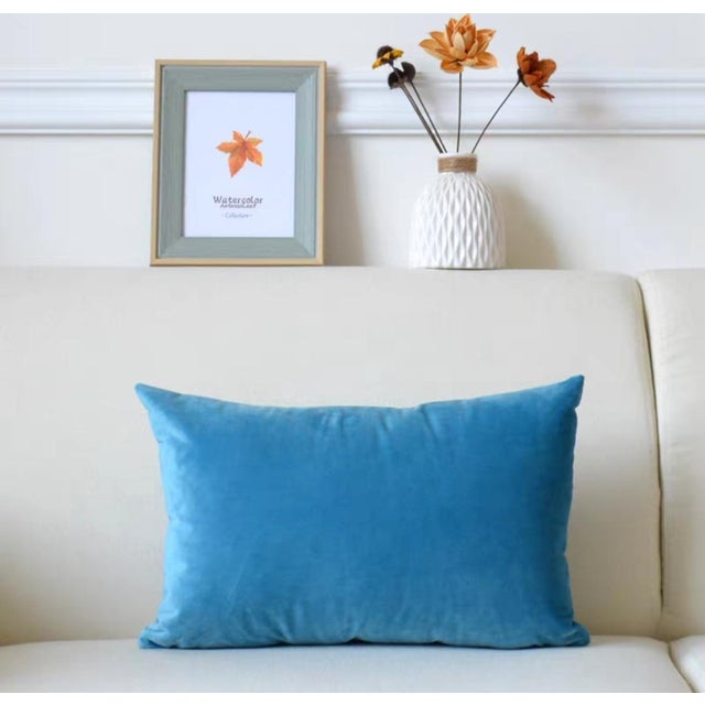 Light Pink Modern Solid-Color Sofa Throw Pillow For Sale - Image 8 of 9