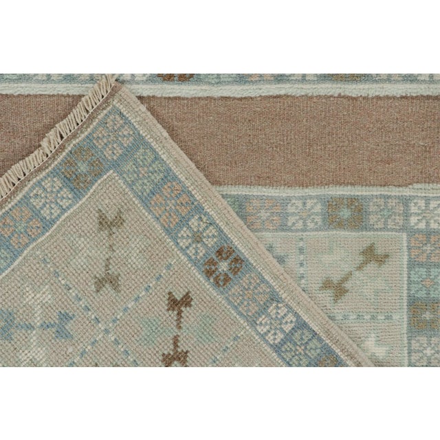 Textile Vintage Tribal Rug in Gray With Beige and Blue Geometric Patterns by Rug & Kilim For Sale - Image 7 of 7