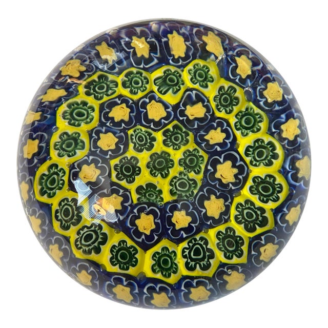 Murano Glass Millefiori Paper Weight For Sale