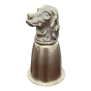 Vintage Gucci Silver-Tone Hound Dog Stirrup Cup For Sale