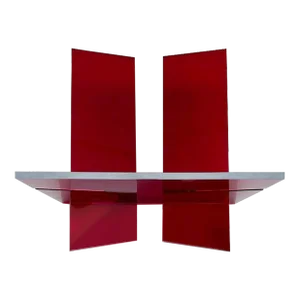 Iconic Design Gallery Custom Red Lucite Tabletop Book Stand