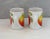 Fitz and Floyd Vintage Fitz & Floyd Porcelain Pommier Blanc Mugs Red Apple Designs 411- Set of 2 For Sale - Image 4 of 7