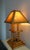 Beige Bamboo Rattan Pagoda Table Lamp, Italy, 1990s For Sale - Image 8 of 18