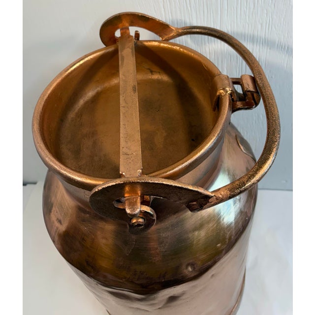 Vintage Copper Milk Can Umbrella Stand For Sale - Image 10 of 10