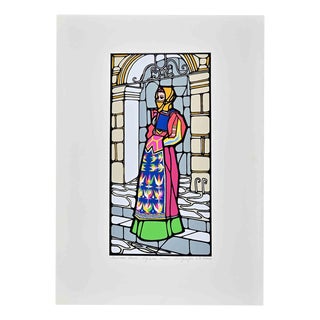 Paolo Riccioni, Costume from Orgosolo, Sardinia, Screenprint, 1990s For Sale