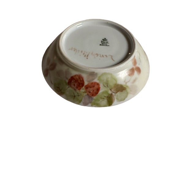 Antique H&C Selb, Bavaria hand painted bowls with raspberry design. Both bowls are signed by painter. Bowls are 5.5"d...