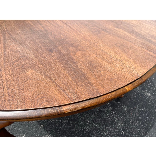 Early 1900s Large Round Oak Farmhouse Dining Table For Sale - Image 11 of 12