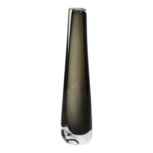 Mid-Century Modernist Slender Smoked Glass Vase by Nils Landberg for Orrefors