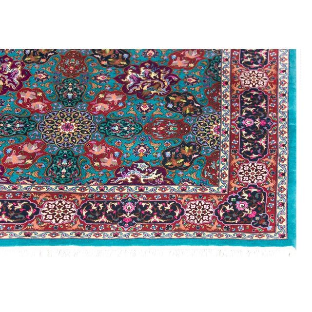 Vintage Persian Tabriz Rug For Sale - Image 4 of 16