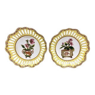 Vintage Decorative Asian Jaguar and Elephant Plates/Bowls - A Pair For Sale