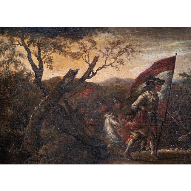 Neapolitan Artist, Battle Between Christians and Turks, 18th Century, Oil on Canvas, Framed For Sale - Image 4 of 5