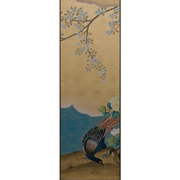 Japanese Hand-Painted Wall Artwork For Sale - Image 3 of 9