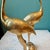 Vintage Pair of Brass Etched Crane Statues For Sale In New York - Image 6 of 7