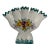 Mid 20th Century Portuguese Petite Majolica Five Finger Tulip Vase Tulipiere For Sale