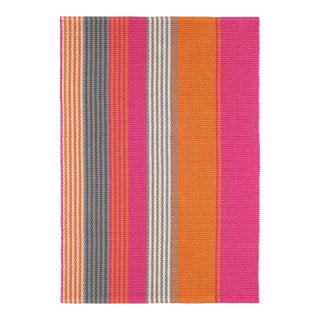 Dash & Albert by Annie Selke Juliana Stripe Woven Cotton Rug, 7' 6" x 9' 6" For Sale