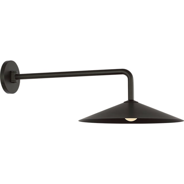 Visual Comfort Amber Lewis for Visual Comfort Signature Ponce 9" Articulating Sconce in Modern Iron with Modern Iron Shade For Sale - Image 4 of 10