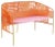 Orange Caribe 2 Seater Bench by Sebastian Herkner For Sale