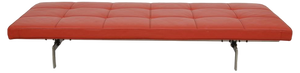 Red Leather Pk-80 Daybed by Poul Kjærholm for Fritz Hansen, 2000s