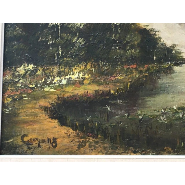 Oil Painting on Canvas- Landscape by Georgen, 1978s For Sale - Image 6 of 9