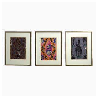 Antique Woodcut in the Style of Matisse, 1910s, Set of 3 For Sale