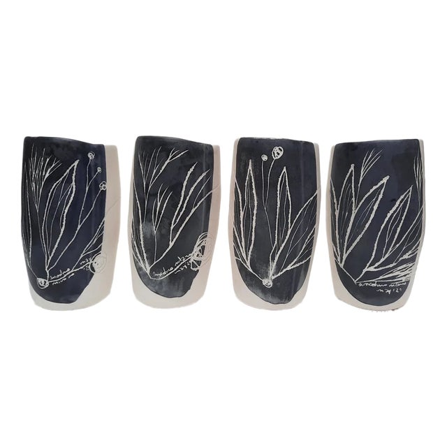 Fleurs et Feuilles Glasses from Amodino Milano, Set of 4 For Sale