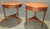 1970s Vintage Traditional Round Carved Faux Bamboo Side / End Tables by Lane. A - Pair For Sale - Image 5 of 12