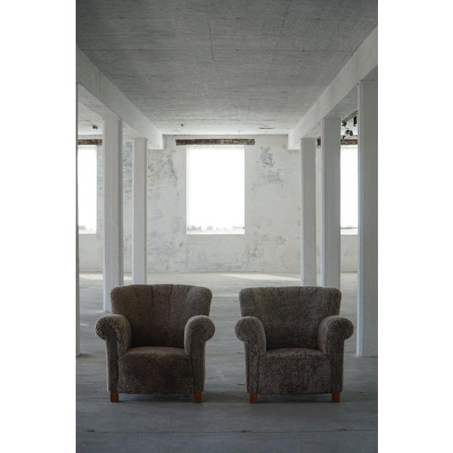 Fritz Hansen Art Deco Danish Lounge Chairs from Fritz Hansen, 1940s, Set of 2 For Sale - Image 4 of 18