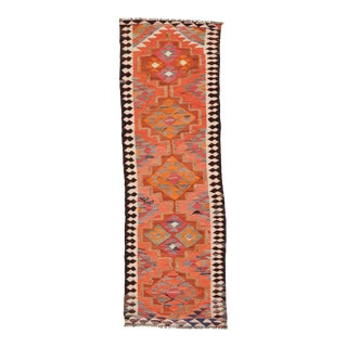 Orange Vintage Kilim Runner For Sale