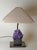 Amethyst Table Lamp in Brass with Silk Lampshade, 1970s For Sale - Image 16 of 18