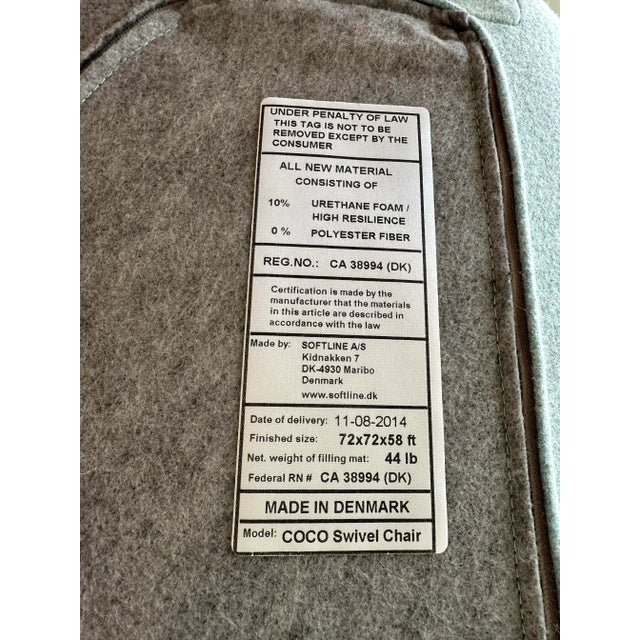 Danish Design Swivel Chair For Sale - Image 10 of 10