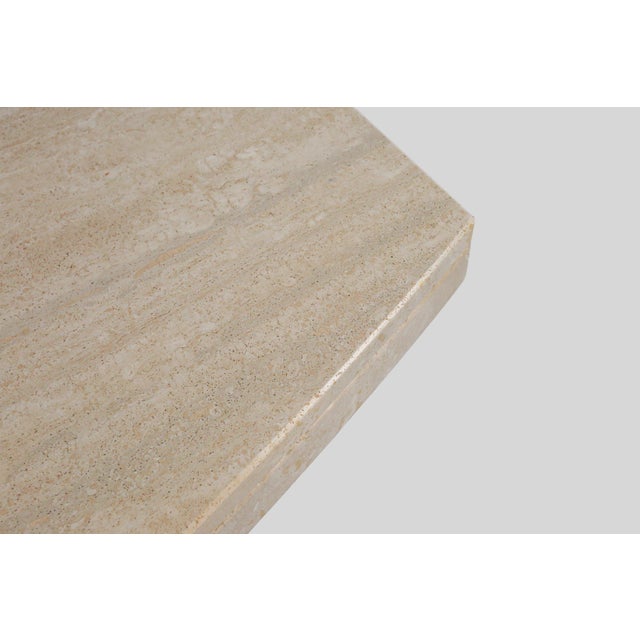 Sculptural Dinner Table in Travertine, France, 1960s For Sale - Image 4 of 13