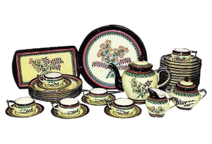 Henriot Quimper Tea Set - 35 Pieces