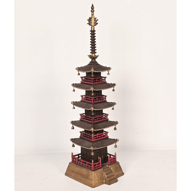 A vintage Japanese iron pagoda.