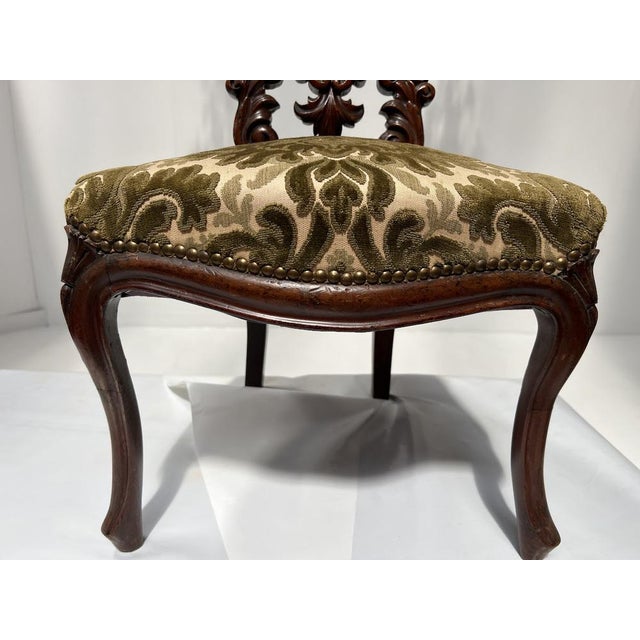 Napoleon III Chaise Lounge in Carved Mahogany, 1800s For Sale - Image 14 of 15
