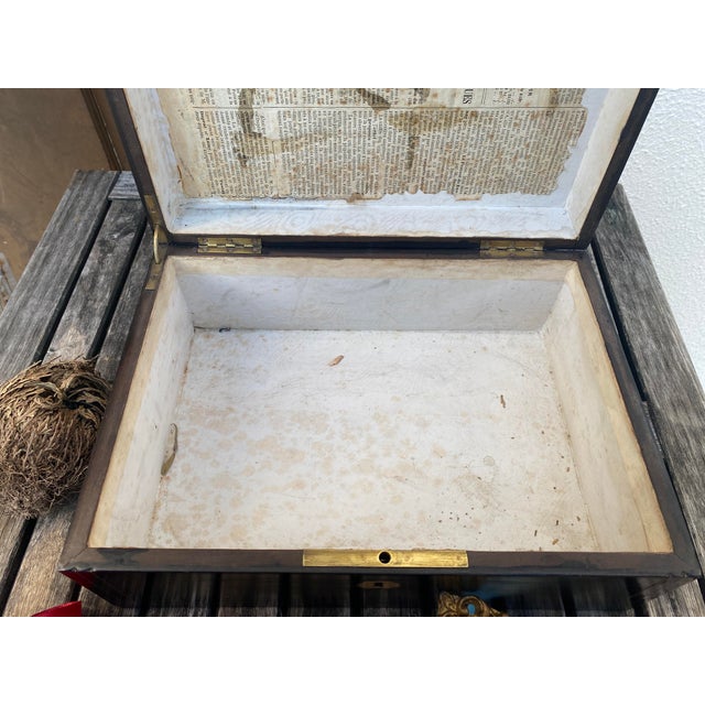 Wood Napoleon Box in Chestnut For Sale - Image 7 of 15